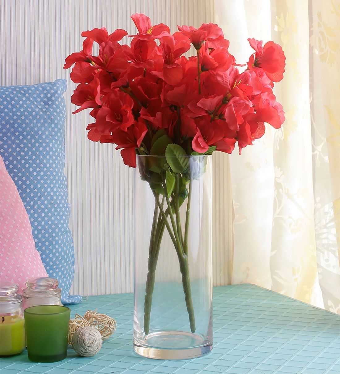 Buy Red Fabric Gardenia Artificial Flower, Set of 3 by Fourwalls Online -  Artificial Flowers - Artificial Flowers - Home Decor - Pepperfry Product