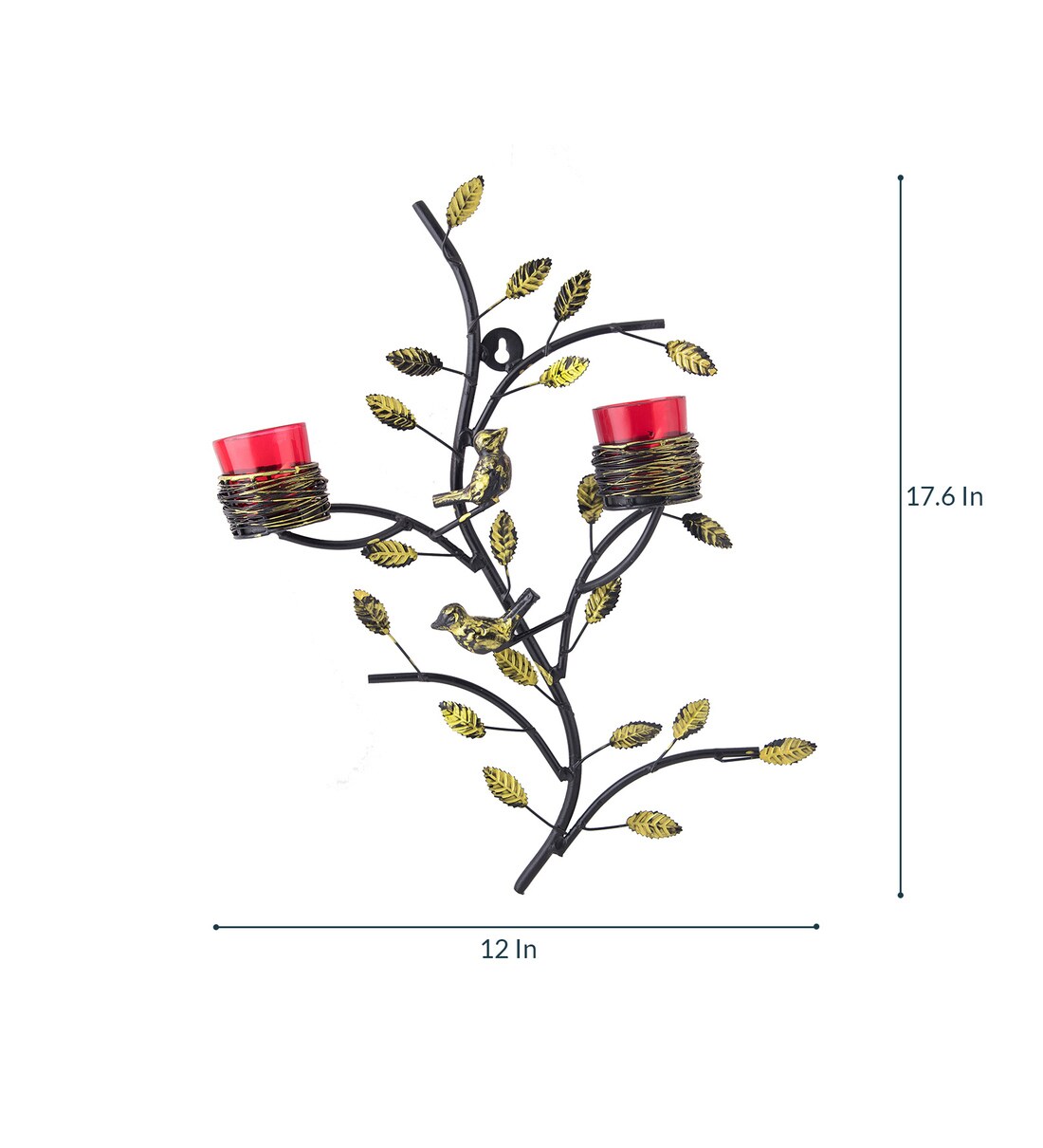 Buy Black Metal Wall Candle Holder by Homesake Online Wall Candle