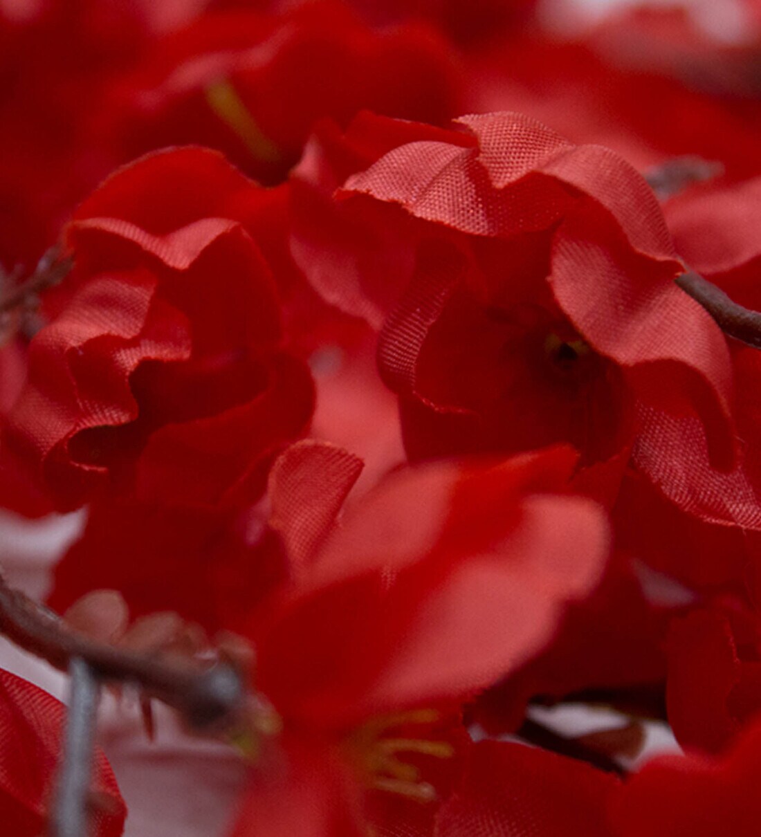 Buy Red Polyester Artificial Blossom Flower Bunch by PolliNation Online