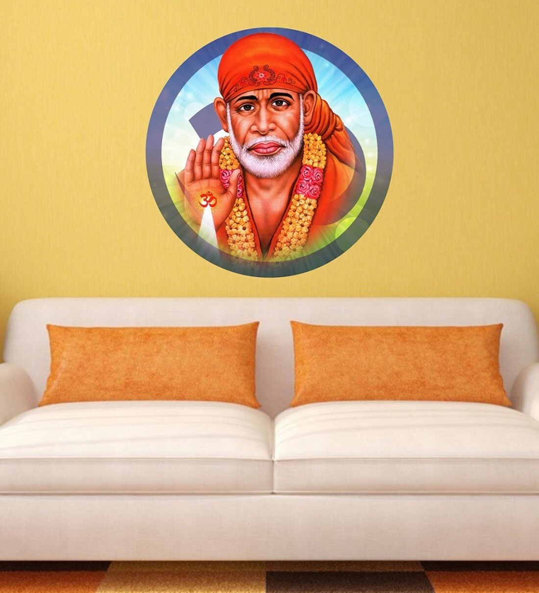 Buy Red PVC Vinyl Sai Baba. Wall Sticker by Print Mantras Online ...