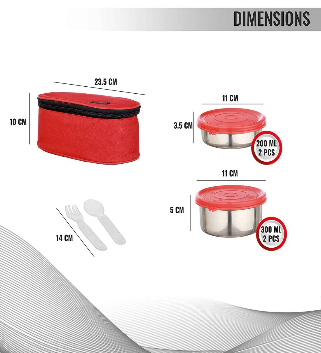 2pcs/Set 1000ml Stainless Steel Insulated Lunch Box With Bag