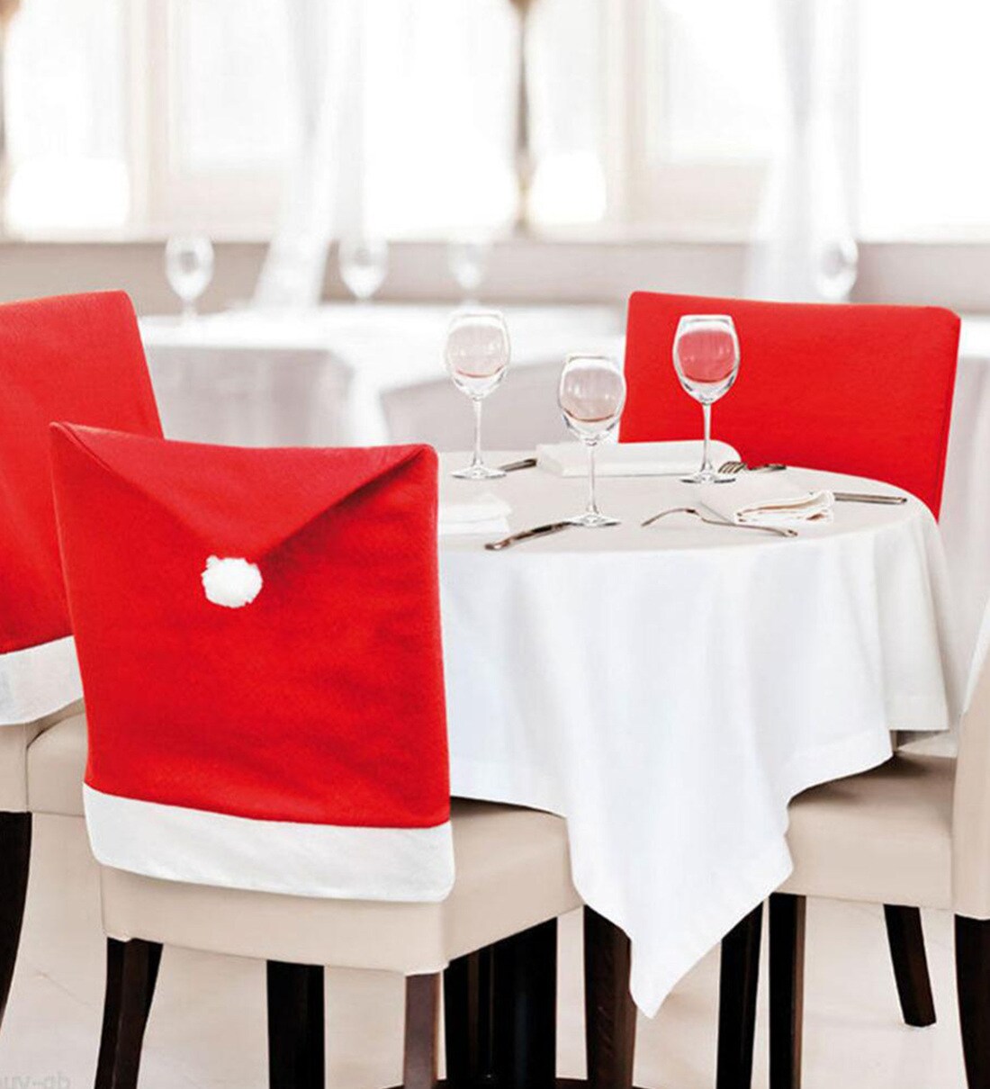 christmas hat chair covers