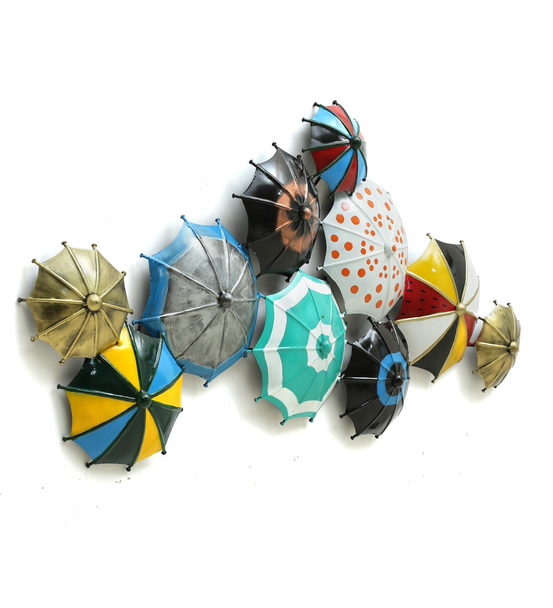 Buy Wrought Iron Abstract Wall Art In Red By Decocraft Online