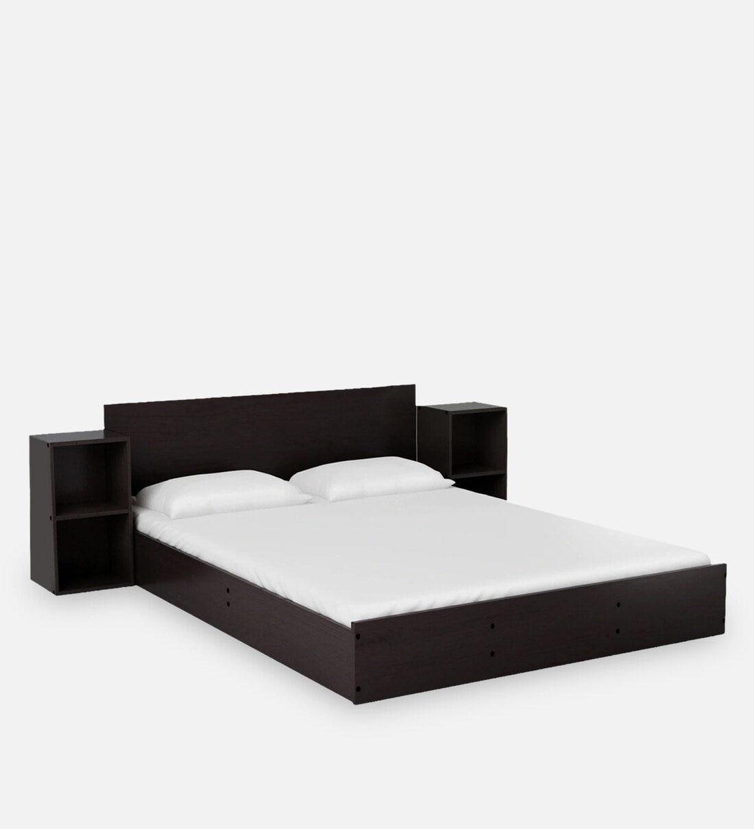 Buy Ren King Size Bed With Storage & Two Bedside Tables In Wenge Finish