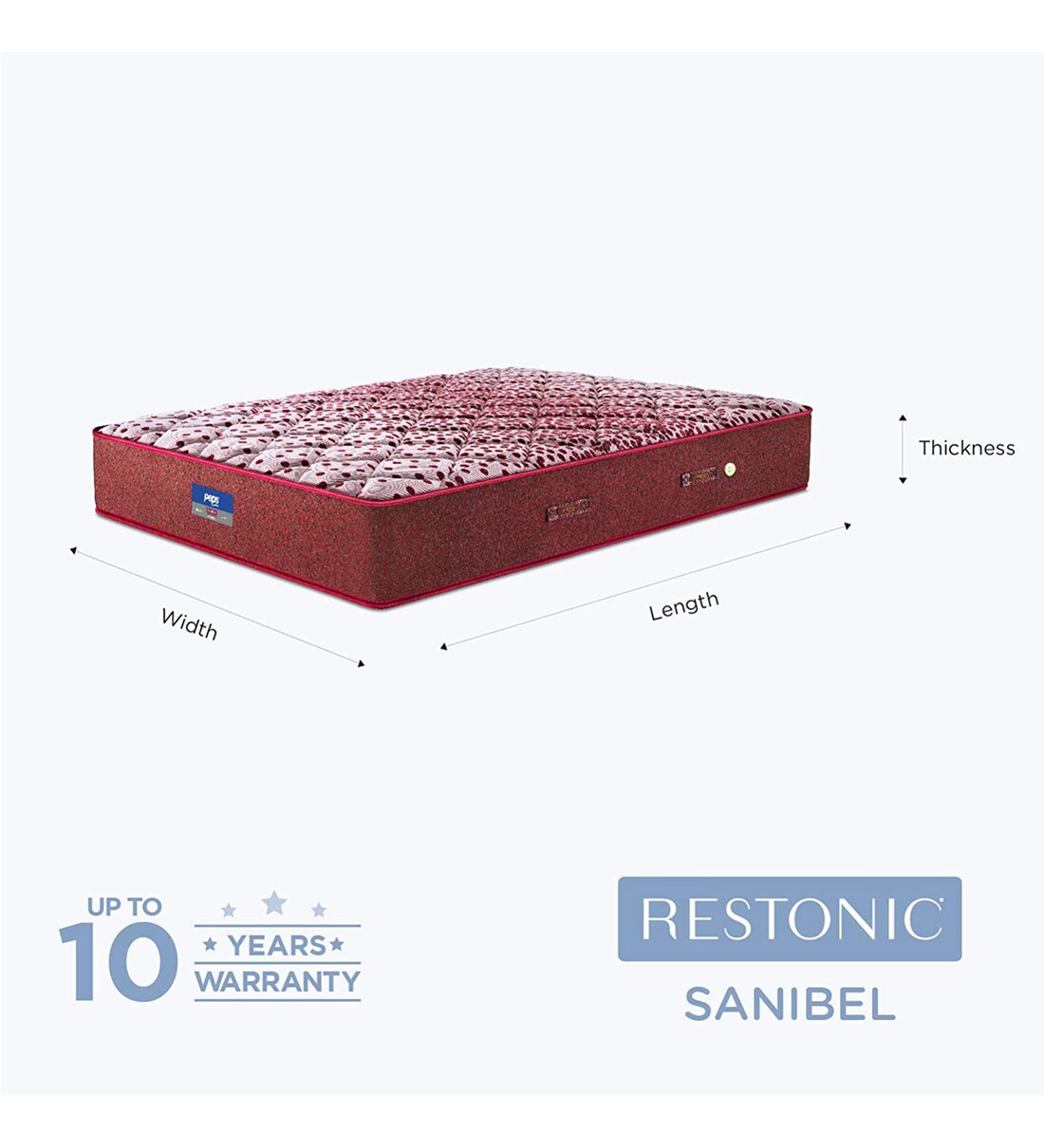 Buy Restonic Sanibel Pillow Top Bonnell Spring 6 inch King Size