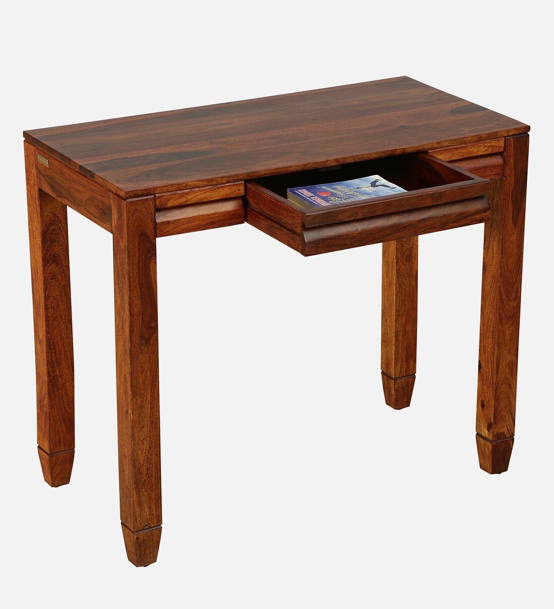 Buy Rezzan Sheesham Wood Writing Table In Honey Oak Finish By