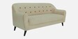 Rebecca Velvet 3 Seater Sofa in Beige Colour