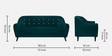 Rebecca Velvet 3 Seater Sofa in Green Colour