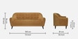 Rebecca Velvet 3 Seater Sofa in Mustard Colour