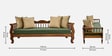 Regency 3 Seater Sofa In Light Walnut
