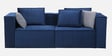 Regenta Velvet Fabric 3 Seater Sofa in Royal Blue Color