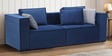 Regenta Velvet Fabric 3 Seater Sofa in Royal Blue Color