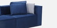 Regenta Velvet Fabric 3 Seater Sofa in Royal Blue Color