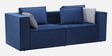 Regenta Velvet Fabric 3 Seater Sofa in Royal Blue Color