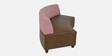Regina Leatherette 3 Seater Sofa in Brown and Pink Colour