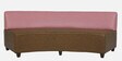 Regina Leatherette 3 Seater Sofa in Brown and Pink Colour