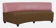 Regina Leatherette 3 Seater Sofa in Brown and Pink Colour