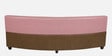 Regina Leatherette 3 Seater Sofa in Brown and Pink Colour