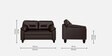 Rejoice Fabric 2 Seater Sofa In Coffee Brown Colour
