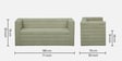 Remona Boucle Fabric 3 Seater Sofa in Lunar Grey Colour