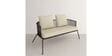 Rena Wicker 2+1 Seater Sofa with Table In Beige Colour