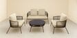 Rena Wicker 2+1 Seater Sofa with Table In Beige Colour