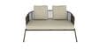 Rena Wicker 2+1 Seater Sofa with Table In Beige Colour