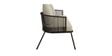 Rena Wicker 2+1 Seater Sofa with Table In Beige Colour