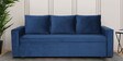 Reno Velvet Pull-Out Sofa Cum Bed in Royal Blue Colour with Storage