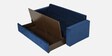 Reno Velvet Pull-Out Sofa Cum Bed in Royal Blue Colour with Storage