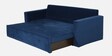Reno Velvet Pull-Out Sofa Cum Bed in Royal Blue Colour with Storage