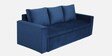 Reno Velvet Pull-Out Sofa Cum Bed in Royal Blue Colour with Storage