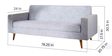 Retro Fabric 3 Seater Sofa in Grey Colour