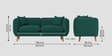 Reva Fabric 2 Seater Sofa in Sage Green Colour