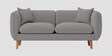 Reva Fabric 2 Seater Sofa in Silver Grey Colour