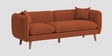 Reva Fabric 3 Seater Sofa in Royal Orange Colour
