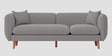 Reva Fabric 3 Seater Sofa in Silver Grey Colour