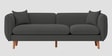 Reva Fabric 3 Seater Sofa in Stone Grey Colour