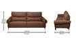 Revoli 3 Seater Sofa In Brown Color
