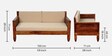 Rezzan Sheesham Wood 2 Seater Sofa In Honey Oak Finish