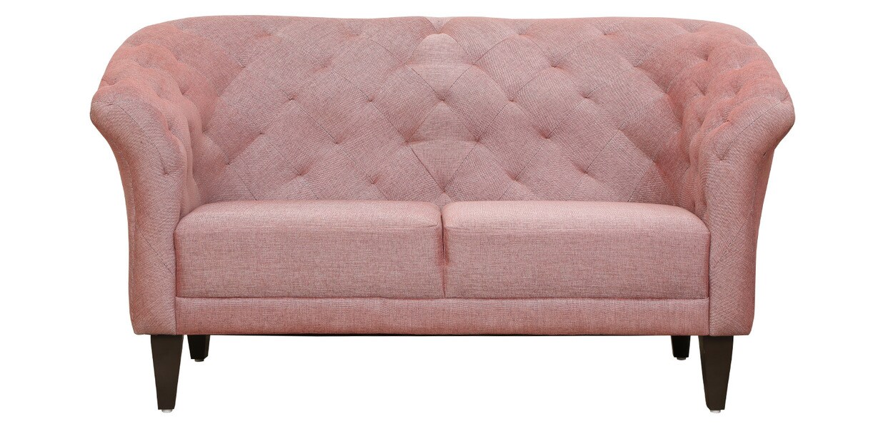 Buy Regina 2 Seater Sofa in Blush Colour by CasaCraft Online