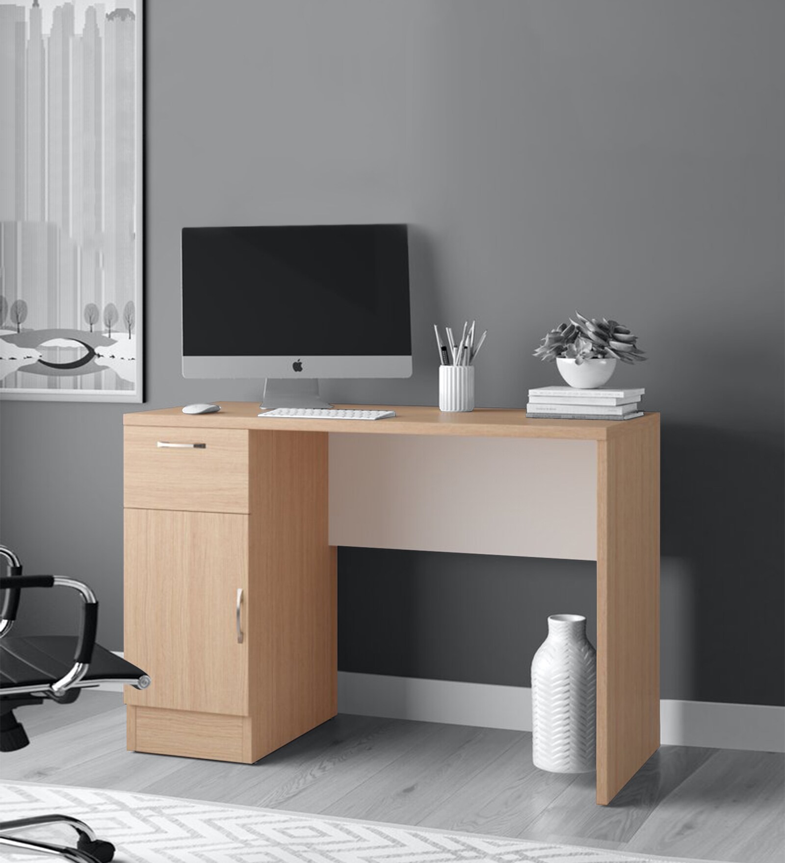 Buy Rebello Writing Table in Beige Colour at 50% OFF by Furncasa ...