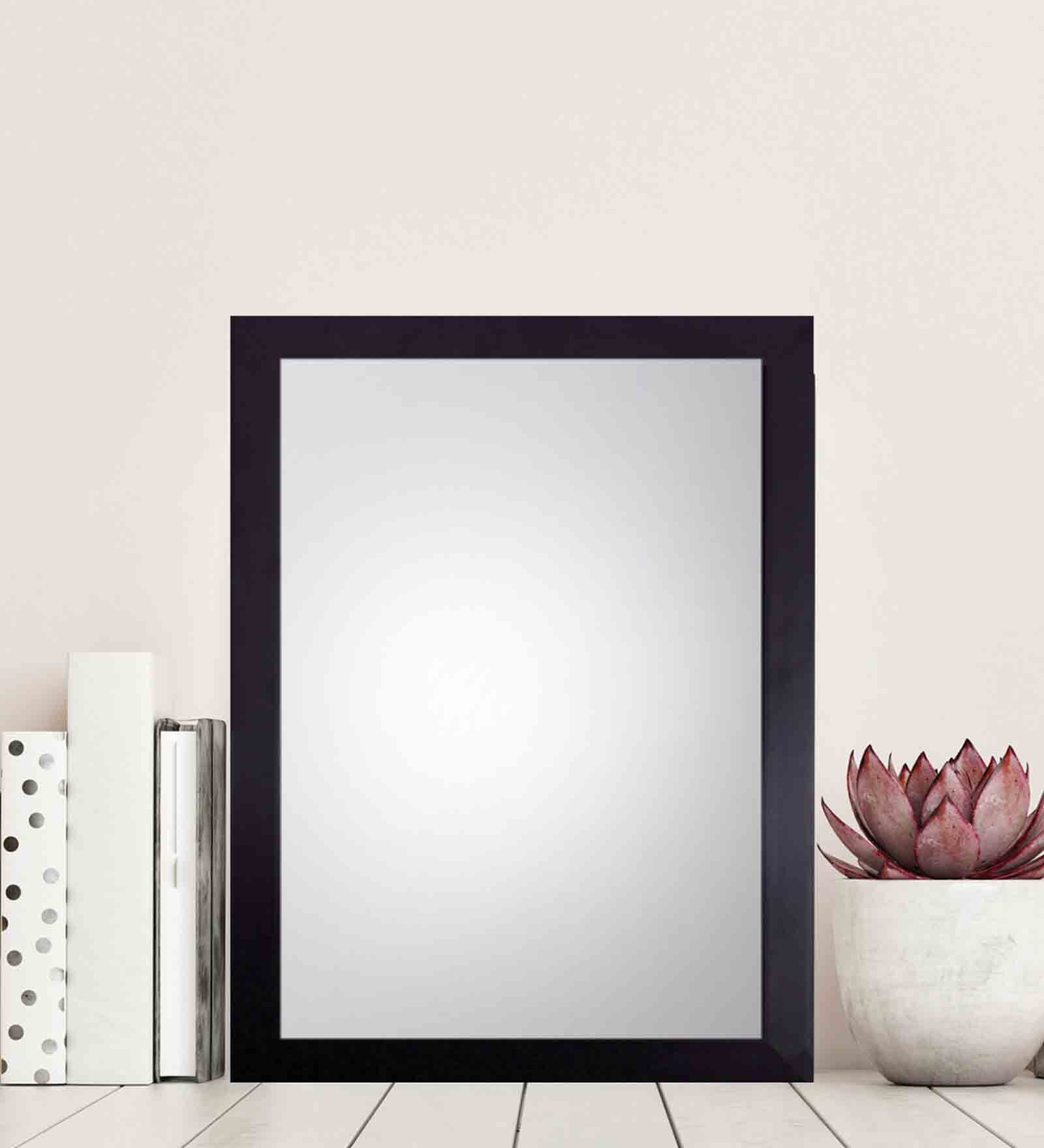 Rectangle Framed Mirror In Brown Colour (24X18)