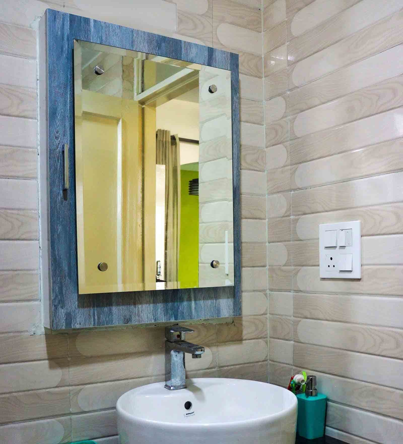 Rectangle Frameless Machine Beveling Mirror In Silver Colour (24X18)