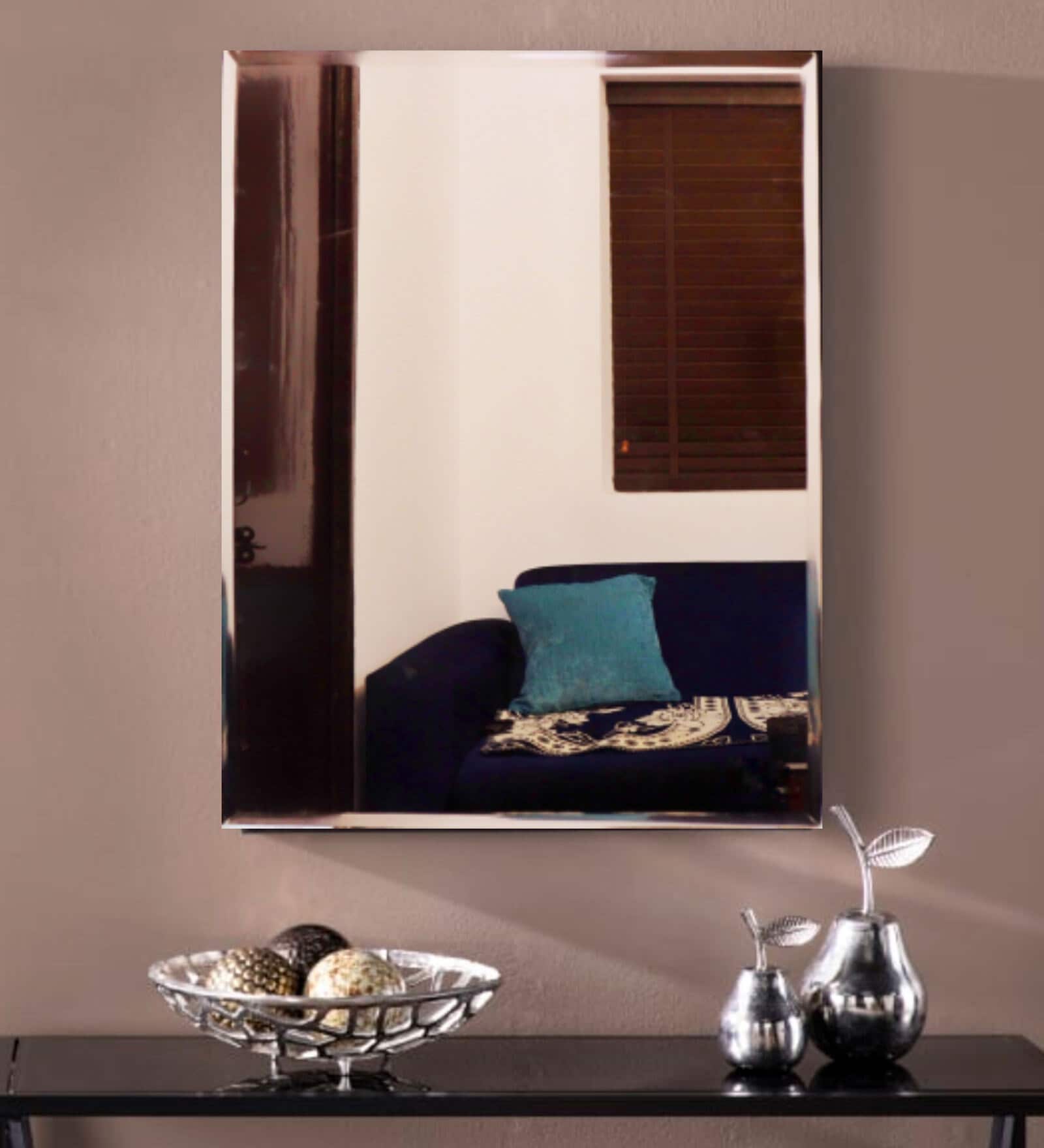 Silver Glass Advanced Wall Mirror