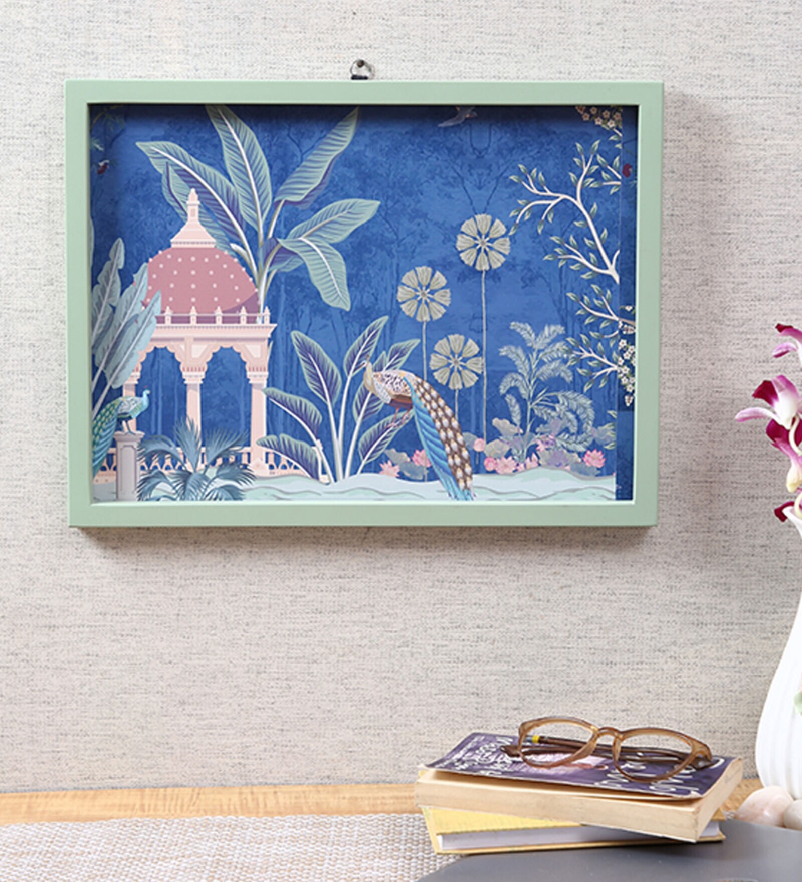 Rectangle Peacock Wall Art Digital Print