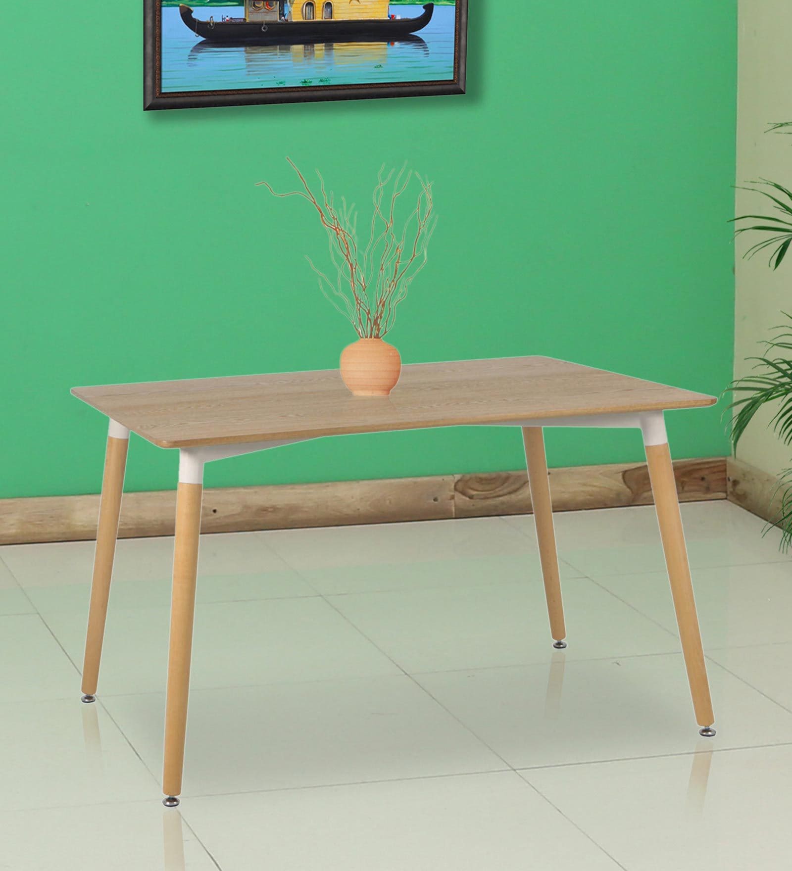 Buy Rectangular 4 Seater Dining Table in Brown Colour at 33 OFF by Finch Fox Pepperfry