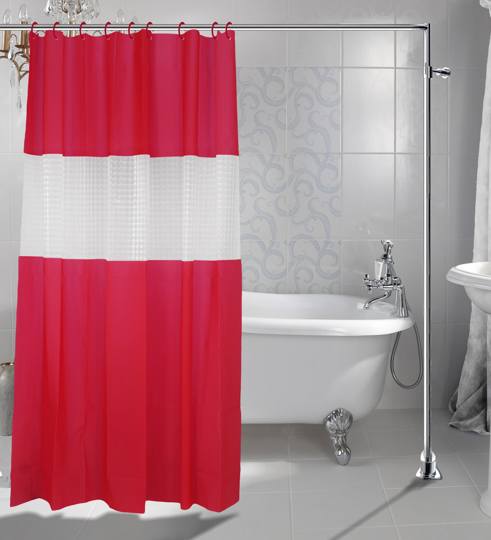 Buy Red Pvc Shower Curtain at 17 OFF by StoryHome Pepperfry