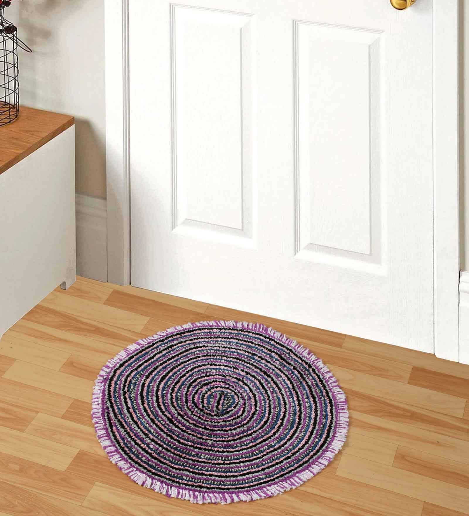 Red Abstract Microfiber 24x24 Inches Door Mat