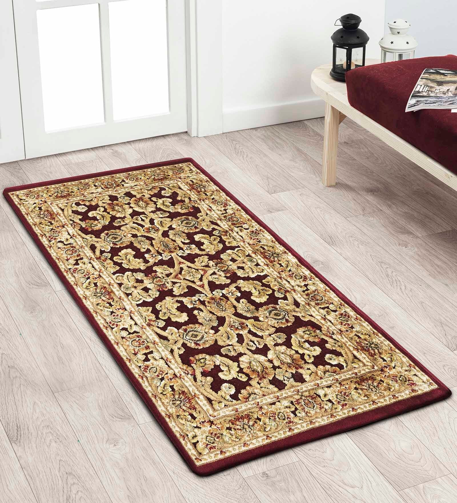 Red and Beige Persian 2x3 Feet Machine Made Runner